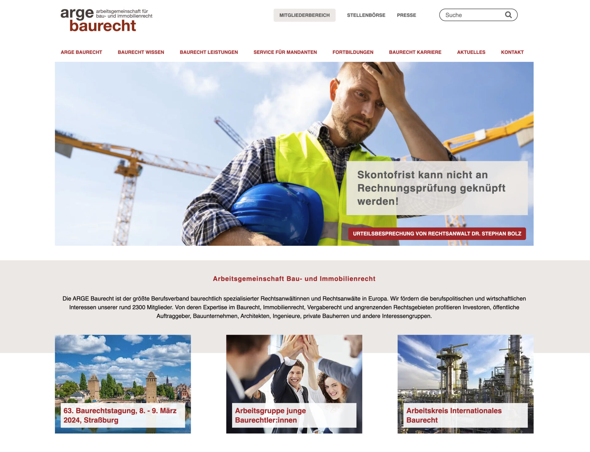 Arbeitsgemeinschaft für Bau und Immobilienrecht